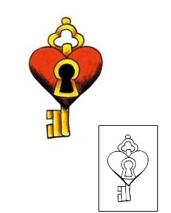 Lock & Key Tattoo Miscellaneous tattoo | RNF-00121