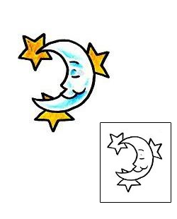Moon Tattoo Astronomy tattoo | RNF-00362