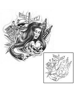 Gangster Tattoo Ethnic tattoo | ROF-00064