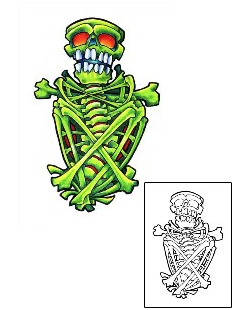 Skeleton Tattoo Horror tattoo | RRF-00005