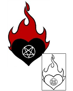 Picture of Evil Heart Tattoo