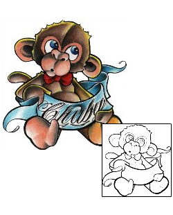 Monkey Tattoo Miscellaneous tattoo | RVF-00021
