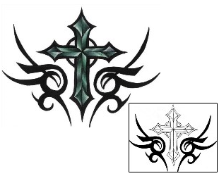 Cross Tattoo Religious & Spiritual tattoo | RVF-00035