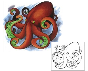 Octopus Tattoo Marine Life tattoo | RVF-00061