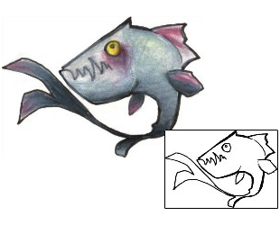 Fish Tattoo Marine Life tattoo | RVF-00063