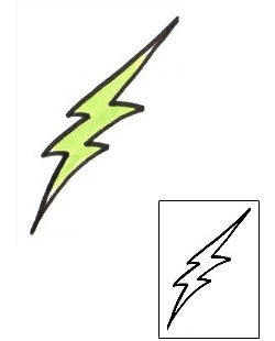 Picture of Green Lightning Tattoo