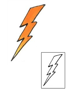 Picture of Orange Lightning Tattoo