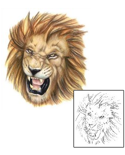 Lion Tattoo Animal tattoo | S1F-00054