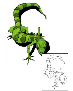 Lizard Tattoo Reptiles & Amphibians tattoo | S3F-00021