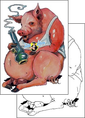 Pig Tattoo animal-pig-tattoos-sean-simmans-s3f-00022