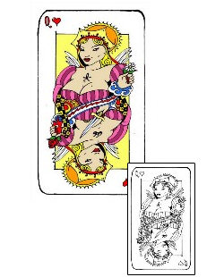 Queen Tattoo Gambling tattoo | S3F-00041