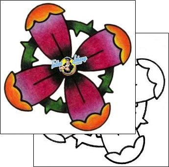 Flower Tattoo plant-life-flowers-tattoos-shelley-keller-s7f-00028