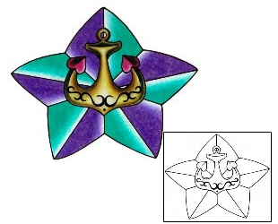 Anchor Tattoo Astronomy tattoo | S7F-00098