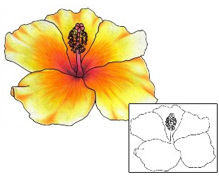 Hibiscus Tattoo Plant Life tattoo | S7F-00109