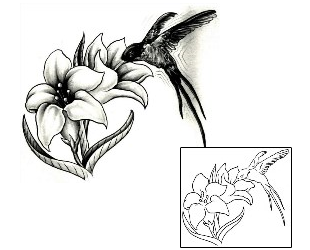 Hummingbird Tattoo Plant Life tattoo | SAF-00011