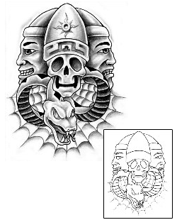 Aztec Tattoo Horror tattoo | SAF-00036