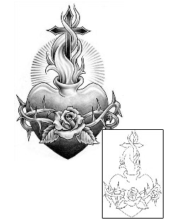 Sacred Heart Tattoo Religious & Spiritual tattoo | SAF-00100