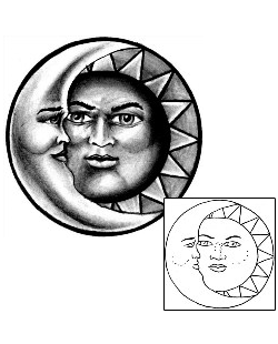 Moon Tattoo Religious & Spiritual tattoo | SAF-00130