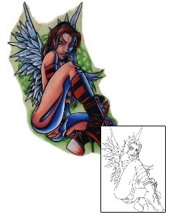 Angel Tattoo Religious & Spiritual tattoo | SBF-00018