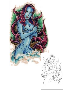 Mermaid Tattoo Mythology tattoo | SBF-00030