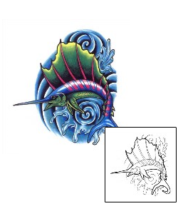 Fish Tattoo Marine Life tattoo | SCF-00072