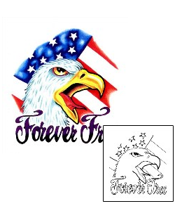 Patriotic Tattoo Forever Free Eagle Tattoo