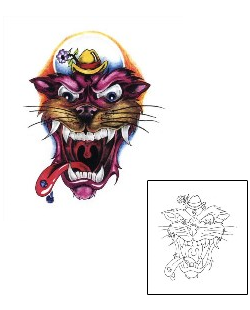 Cat Tattoo Animal tattoo | SCF-00110