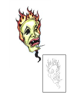 Comedy Tragedy Mask Tattoo Miscellaneous tattoo | SCF-00134
