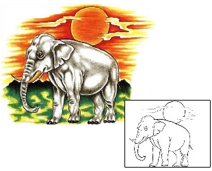 Elephant Tattoo Animal tattoo | SCF-00448