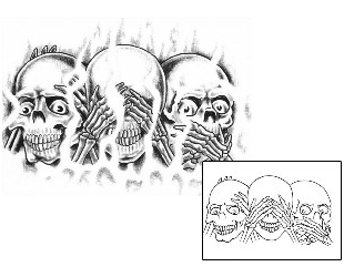 Skeleton Tattoo Horror tattoo | SCF-00499