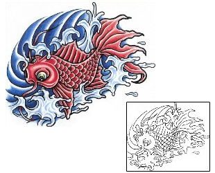 Asian Tattoo Marine Life tattoo | SCF-00568