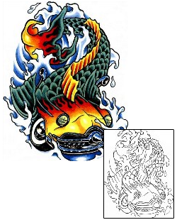 Koi Tattoo Marine Life tattoo | SCF-00589