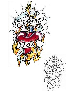 Sacred Heart Tattoo Religious & Spiritual tattoo | SCF-00591
