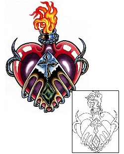 Heart Tattoo Religious & Spiritual tattoo | SCF-00631