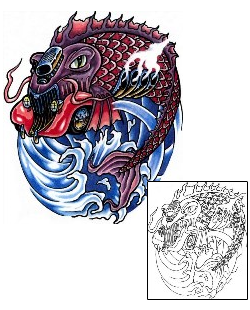Fish Tattoo Marine Life tattoo | SCF-00640