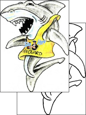Fish Tattoo marine-life-fish-tattoos-sacred-clown-scf-00645