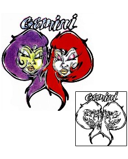 Gemini Tattoo Zodiac tattoo | SCF-00686