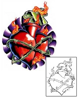 Sacred Heart Tattoo Religious & Spiritual tattoo | SCF-00694