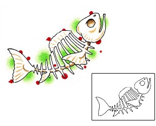 Skeleton Tattoo Marine Life tattoo | SEF-00003