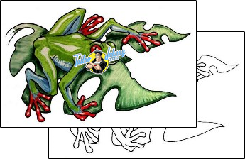 Frog Tattoo reptiles-and-amphibians-frog-tattoos-sean-wyett-sef-00073