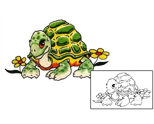 Turtle Tattoo Reptiles & Amphibians tattoo | SEF-00083