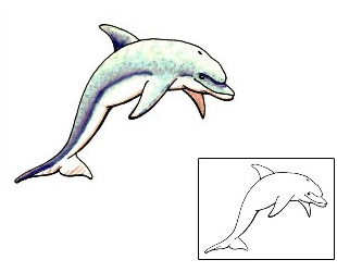 Dolphin Tattoo Marine Life tattoo | SEF-00086