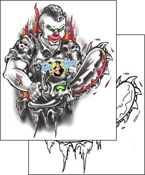 Evil Tattoo clown-tattoos-southern-fried-sff-00037