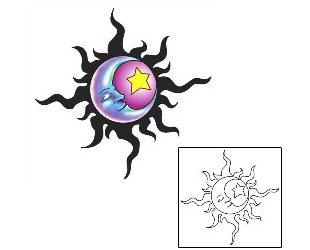 Sun Tattoo Astronomy tattoo | SFF-00081
