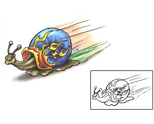 Snail Tattoo Speedy Snail Tattoo
