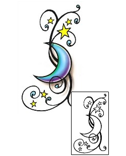 Moon Tattoo Astronomy tattoo | SFF-00103