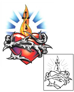 Sacred Heart Tattoo Religious & Spiritual tattoo | SFF-00189