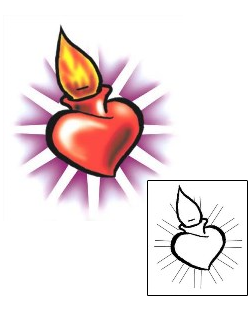 Sacred Heart Tattoo Religious & Spiritual tattoo | SFF-00192