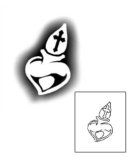 Sacred Heart Tattoo Religious & Spiritual tattoo | SFF-00195