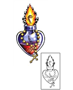 Sacred Heart Tattoo Religious & Spiritual tattoo | SFF-00199